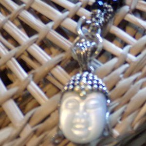 Barbara Bixby Sterling & 18K Gold Carved Mother-of-Pearl Buddha Enhancer/Charm
